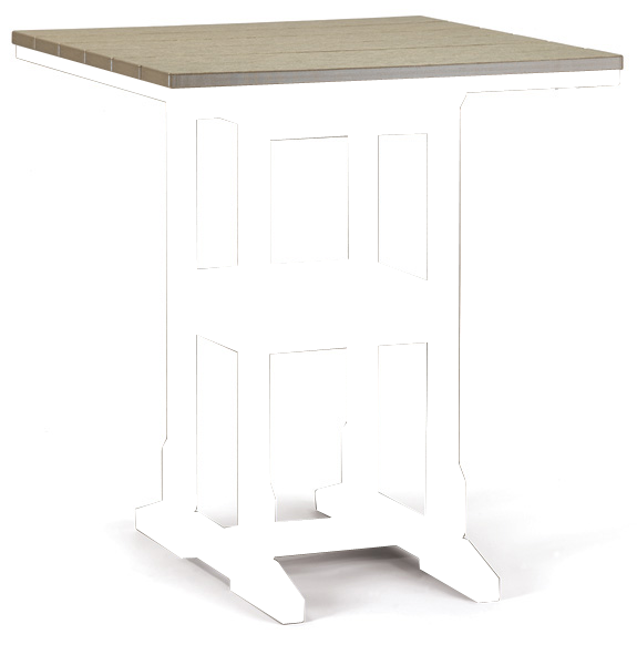 Quick Ship 32” x 32” Counter Table (black/weatherwood)