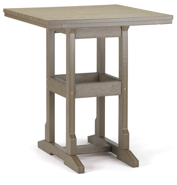 Quick Ship 32” x 32” Counter Table (black/weatherwood)